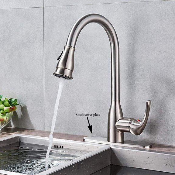Kitchen Mixer Tap,Brushed Nickle Kitchen Faucet Pull Out Kitchen Mixer Tap Rotatable Kitchen Sink Taps,Black Bronze