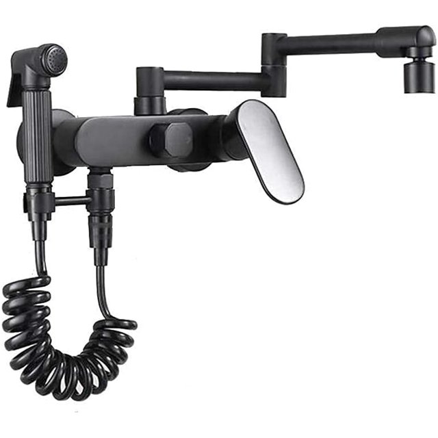 Kitchen Mixer Tap Wall Mounted Kitchen Taps Folding Hot and Cold