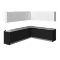 thumbnail image 1 of Kitchen Modern Collection Black & White Gloss Color Base Size 10x8,5Ft Wide, 1 of 6