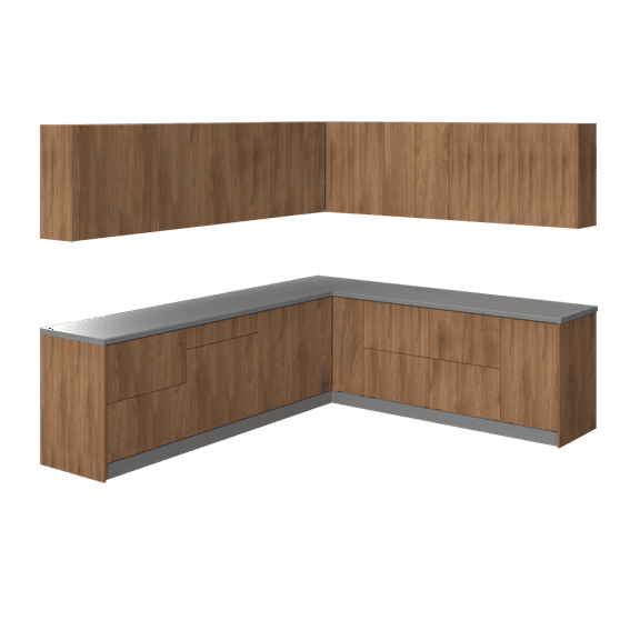 Kitchen Modern Collection Natural Teak Color Base Size 10x8,5Ft Wide