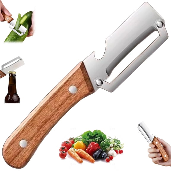 Kitchen Multi-Function Stainless Steel Thickened Fruit Peeler Knife, Versatile Tool for Fruits Vegetables Potatoes Sugar Cane Peeling, Ideal for Home Kitchen Use