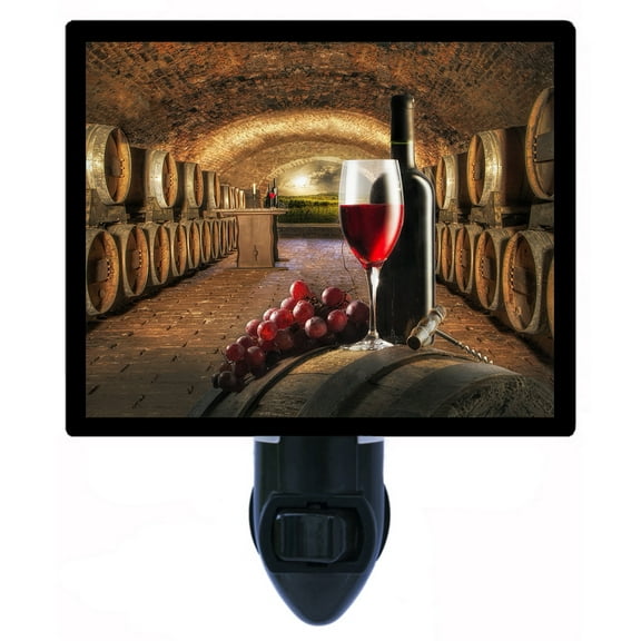 Night Light - Red Wine Cellar. | Kitchen Theme, Includes Free Switchable Insert, 4W Bulb, E12 Base