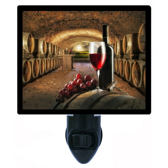 Night Light - Red Wine Cellar. | Kitchen Theme, Includes Free Switchable Insert, 4W Bulb, E12 Base