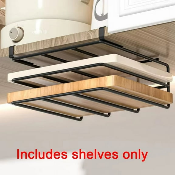 Kitchen Non-Punch Storage Rack Multi-Function Cutting Board Storage Rack Cabinet Hanging Under-Cabinet Rack A