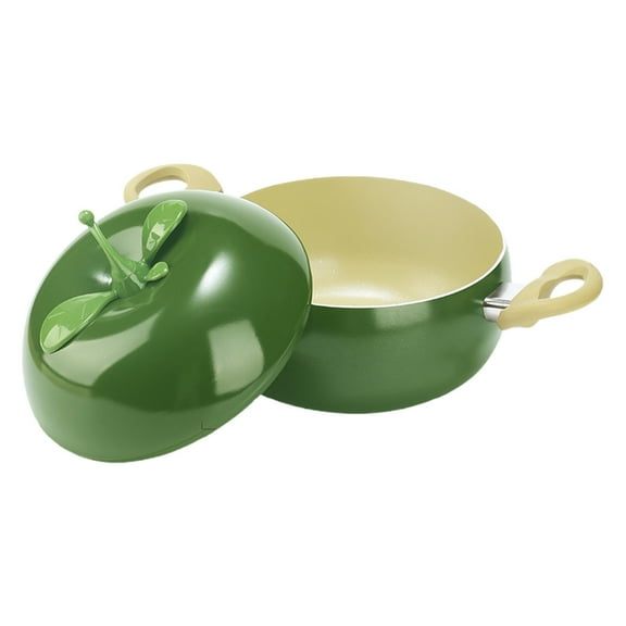 A Kitchen Nonstick Cookware Set, Non Stick Soup Pot With Pfoa-Free Coating, Aluminum Stock Pot With Magnetic Steel Bottom For Open Fire And Induction Stove, 7.8In