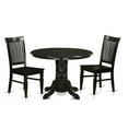 thumbnail image 1 of Kitchen Nook Dining Set - Kitchen Table & 2 Chairs, Black - 3 Piece, 1 of 1