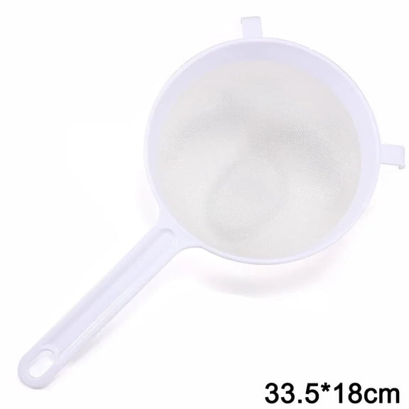 Kitchen Nut Milk Filter Plastic Fine Mesh Spoon Strainer Flour Sieve With Handle Soy Milk Coffee Filter Colanders Kitchen Tools