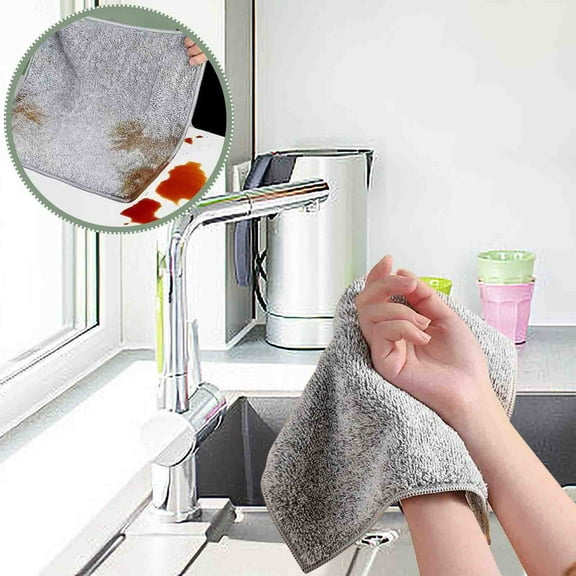 Kitchen Oil-Absorbing Cleaning Cloth, Super Absorbent for Dry and Wet Surfaces, No Burrs or Streaks, Reusable and Durable, Versatile for Home, Car and Gym Use