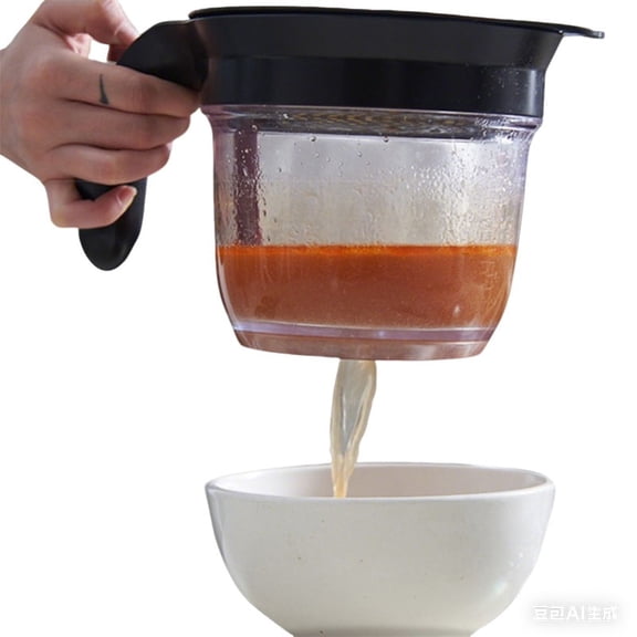 Kitchen Oil And Soup Separator,Large Capacity,Equipped With Bottom Release Fat Separator,Edible Oil Separator,And Kitchen Small Tool Fat Separator.