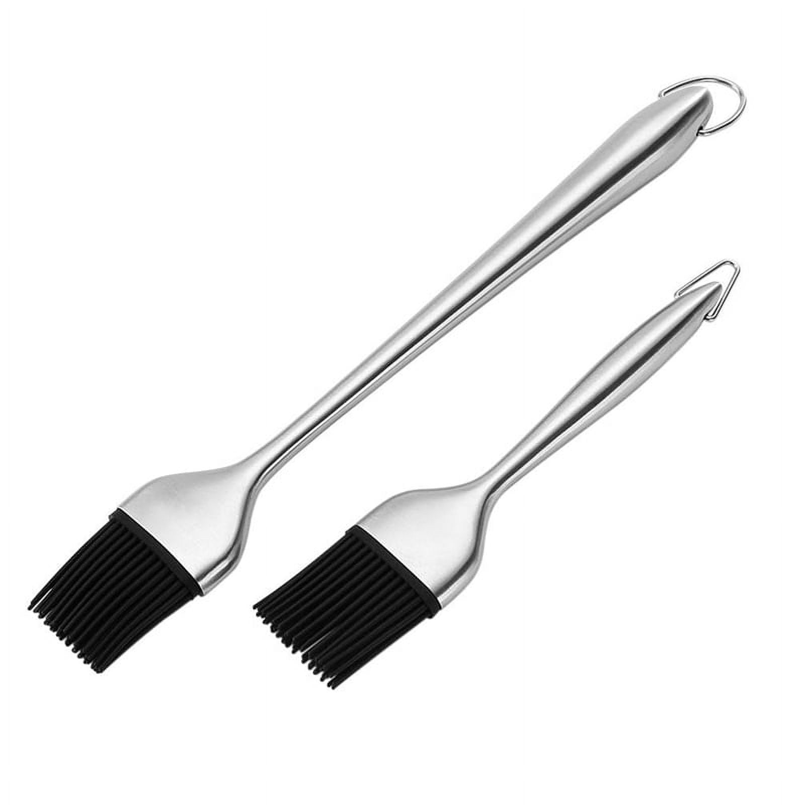 Kitchen Oil Brush BBQ Grill Basting Brush Stainless Steel Handle Pastry Brush Barbecue Cooking