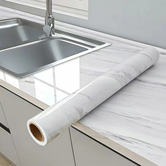 Kitchen Oil-Proof Film Stove Waterproof Moisture-Proof Wallpaper Countertop Self-Adhesiv Cabinet Renovation Tile Marble Sticker