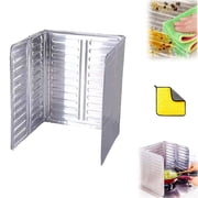 Kitchen Oil Splatter Guard Shield, Heat Resistant Oil Splash Barrier, Foldable Heat Resistant Stove Splash Guard for Stovetop Cooking, Protect Counter & Wall from Grease Splashes