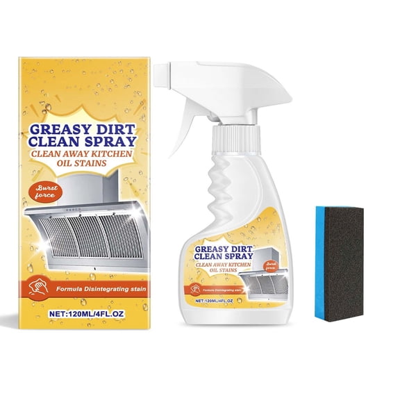 Kitchen Oil Stain Cleaner, 120ml Quickly Dissolves Grease for Stove, Countertop and Cooktop Surfaces