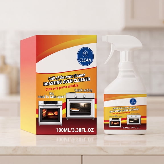 Kitchen Oil Stain Degreaser Spray, Powerful Oven and Range Hood Cleaner, Cuts Through Grease and Grime Quickly,3.38 fl oz