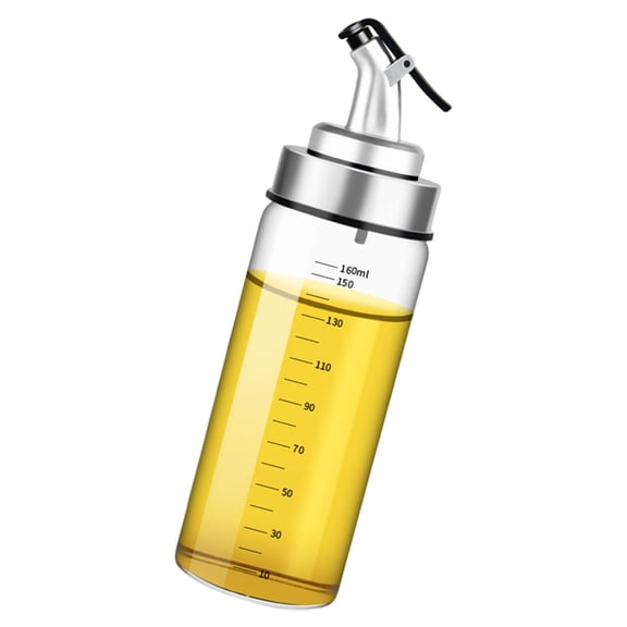 Kitchen Oil Vessel Clear Glass Liquid Condiment Bottle Salad Dressings Dispenser