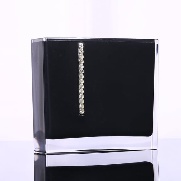 Kitchen Organization Acrylic Bathroom Accessories Set Cup Bottle Toothbrush Holder Soap Dish Black Luxury Style Comfort Master Bathroom Guests Hotels Restaurants