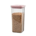 thumbnail image 1 of Kitchen Organization Airtight Food Storage Containers Set With Lids Plastic Pantry Canisters For Cereal Flour And Sugar 600ml Gadgets Pink, 1 of 8