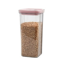 Kitchen Organization Airtight Food Storage Containers Set With Lids Plastic Pantry Canisters For Cereal Flour And Sugar 600ml Gadgets Pink