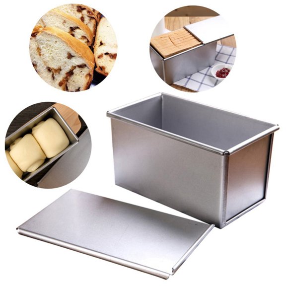 Kitchen Organization Mold, Prevent Stick Bread Pan Easy To Release Aluminum Exhaust Port with Cover for Bread