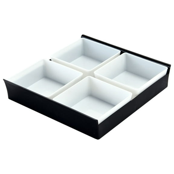 TACILIP Kitchen Organization, Multi Compartment Dried Fruit Tray Squares Snack Tray Plastic Snack Display Tray Candy Snack Tray Organizer For Kitchen And Party Food And Pantry Organization, Storage