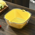 thumbnail image 1 of Kitchen Organizer Basket Food Safe Plastic Drainer Space Saving Storage Container For Vegetables Easy Clean Multi Purpose Use, 1 of 7