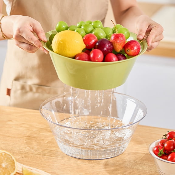 Kitchen Organizer Basket,Food Safe Plastic Drainer,Space Saving Storage Container,Multi Purpose Draining Basket,Sturdy Easy Clean Organizer,For Vegetable Utensil,Portable Picnic Storage Bin