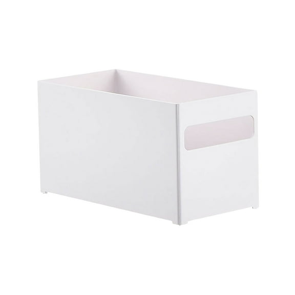 Kitchen Organizer Baskets, Plastic Drawer Storage Boxes for Miscellaneous Items, Home Organization Solution for Countertop Cabinet(White-L)