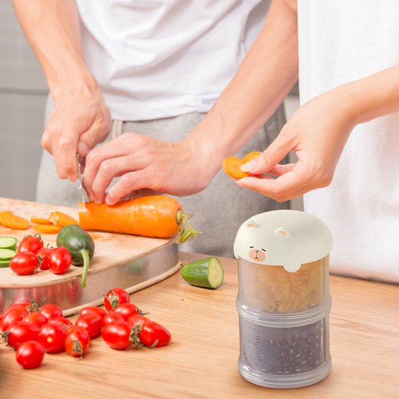 Kitchen Organizer Bottle 2-Layer Portable Spice Jar Camping Seasoning Container Detachable Sealed Household Storage Dispenser