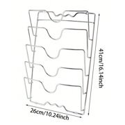 Pangcheng Iron Wall Hanging Multifunctional Pot Lid Storage 5-Tier Pot Racks