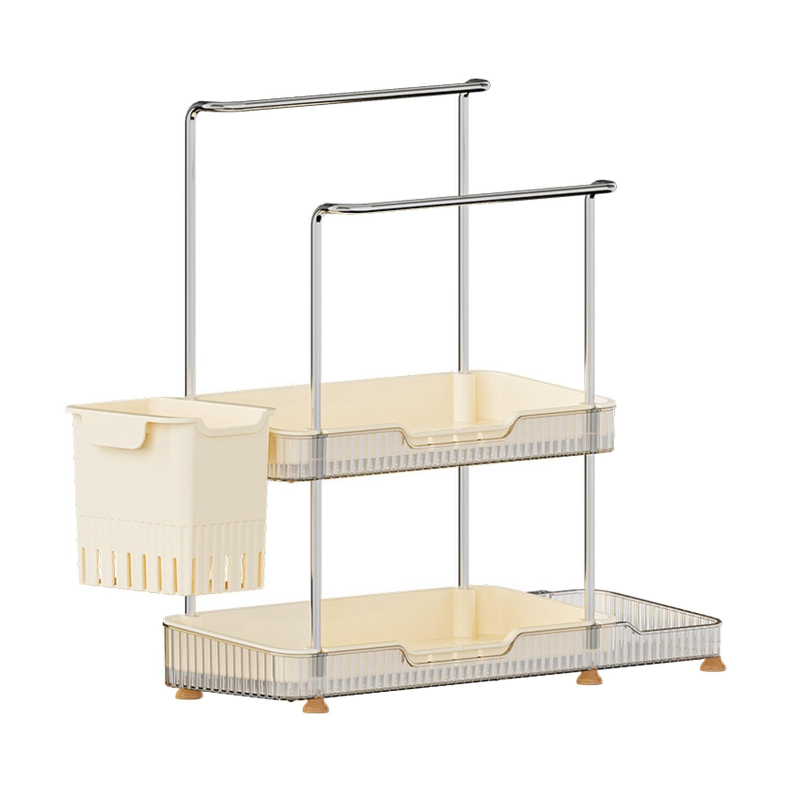 Kitchen Organizer Scrubber Brushes Organizer (No Drill) Utensil Drainer