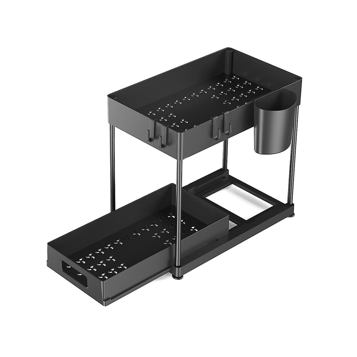 Kitchen Organizer Table Top Doublelayer Pullout Shelf Pull