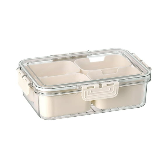 Kitchen Organizer Transparent Compartment Storage Box Food Grade Sealed Container With Handle Refrigerator Air Tight Glass Container Snap Glass Food Storage Containers Glass Containers for Meal Prep