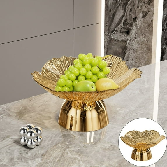 Kittvzx Kitchen Organizers Decorative Pedestal Bowl Decorative Pedestal Bowl Dish Holder Dessert Display Stand Decor Basket Serving Tray For Drawing Room Housewarming
