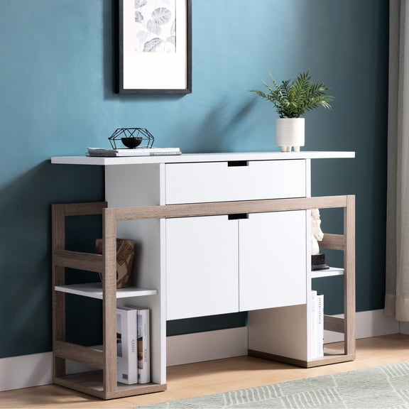 Kitchen Organizing Cabinet | Hide Clutter in Drawer & Cabinet, Use Open Shelves | Two - Tone Finish | Ease Kitchen Disorganization