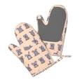 thumbnail image 1 of Kitchen Oven Glove Cartoon bunny expression pack Non-Slip Silicone Cooking Kitchen Gloves Washable Heat Resistant Oven Gloves for Microwave BBQ Baking Grilling, 1 of 7