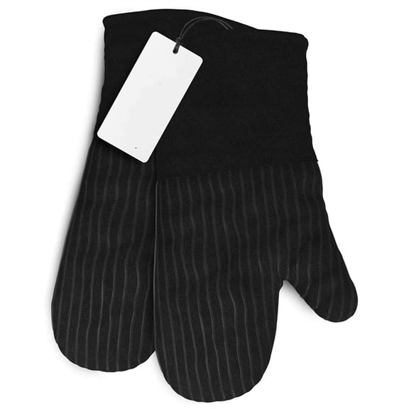 Kitchen Oven Mitts Heat-Resistant Mitts for Oven with Non-Slip Neoprene Palm, Long Cuff, and Cotton Filling Durable Oven Gloves for Cooking, Baking & Grilling