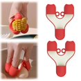 thumbnail image 1 of Kitchen Oven Mitts Mini Silicone Finger Oven Finger Food Tongs Kitchen Dishes Silicone Oven Heat Insulated Finger Glove Microwave Oven Silicone Non Slip Holder Kitchen Accessories,Red Kitchen Oven M, 1 of 9