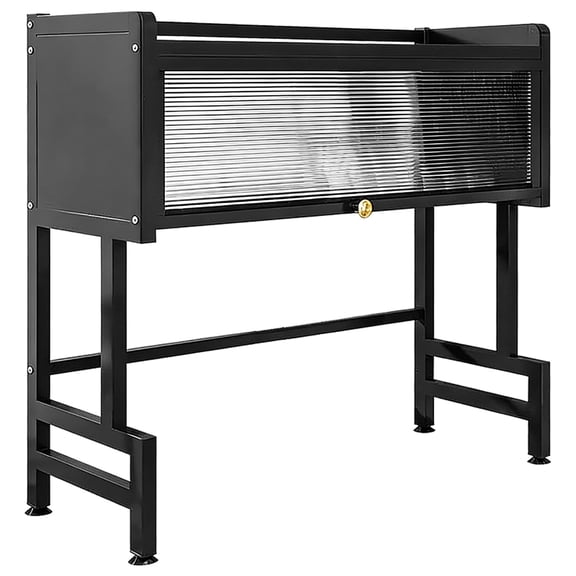 Kitchen Over Sink Dish Drying Rack Utensil Storage Cabinet Carbon steel 3 Tier