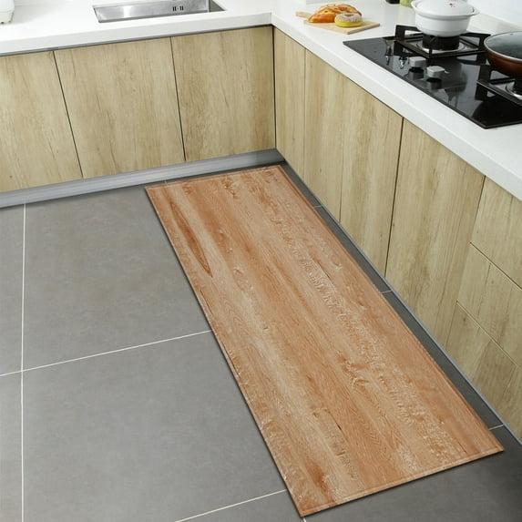 Kitchen PCV Mat Entrance Doormat Kitchen Rug Living Room Bedroom Floor Decoration Carpet Wood Grain Home Bathroom Hallway Balcony Mat