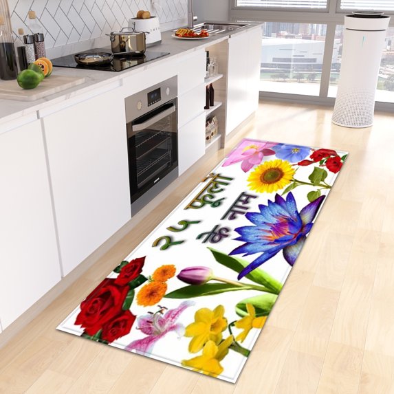 Kitchen PCV Mat Entrance Doormat Living Room Bedroom Floor Foot Rug Plant Home Bathroom Hallway Balcony Door Decor Carpet