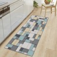 thumbnail image 1 of Kitchen PCV Mat Geometry House Living Room Bedroom Balcony Decoration Carpet Home Hallway Entrance Door Bath Foot Rug, 1 of 5