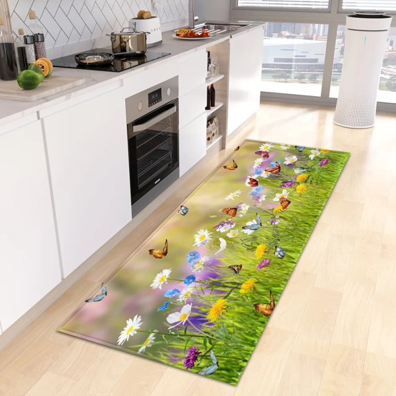 Kitchen PCV Mat Kitchen Carpet Entrance Doormat Living Room Floor Bedroom Children Bedside Decor Rug Home Bathroom Hallway Balcony Mat