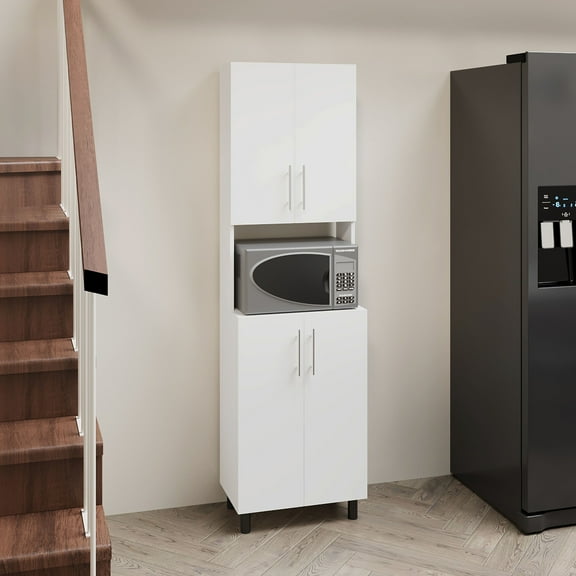 Kitchen Pantry, 4 Doors, 4 Shelves