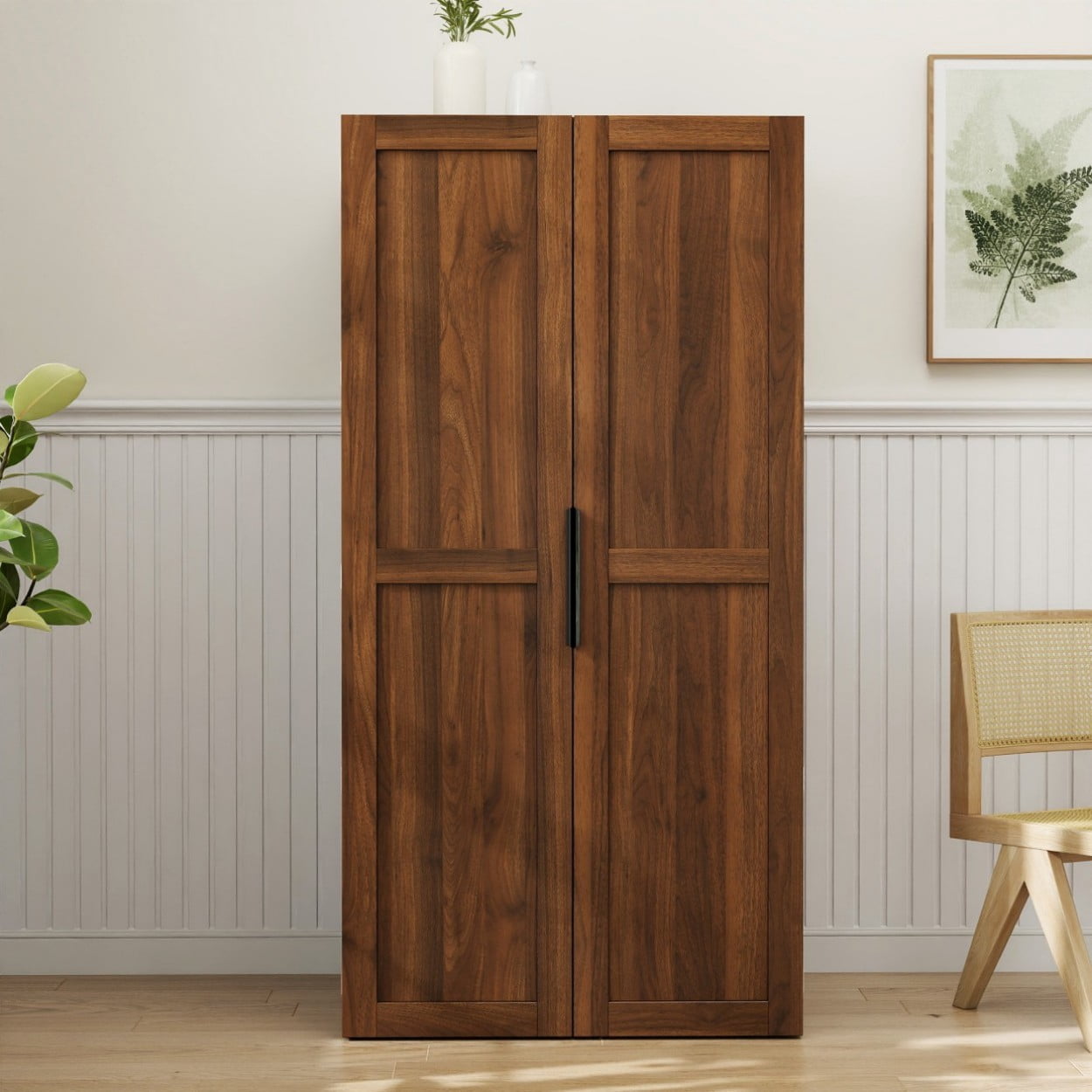Kitchen Pantry Cabinet, 63" Freestanding Storage Cabinet with Doors and Shelves, Buffet Sideboard Cabinet for Kitchen, Dining Room, Living Room, Brown