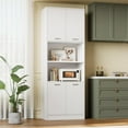 Kitchen Pantry 71" Tall Cupboard Pantry with Doors and