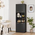 Kitchen Pantry 71" Tall Cupboard Pantry with Doors and