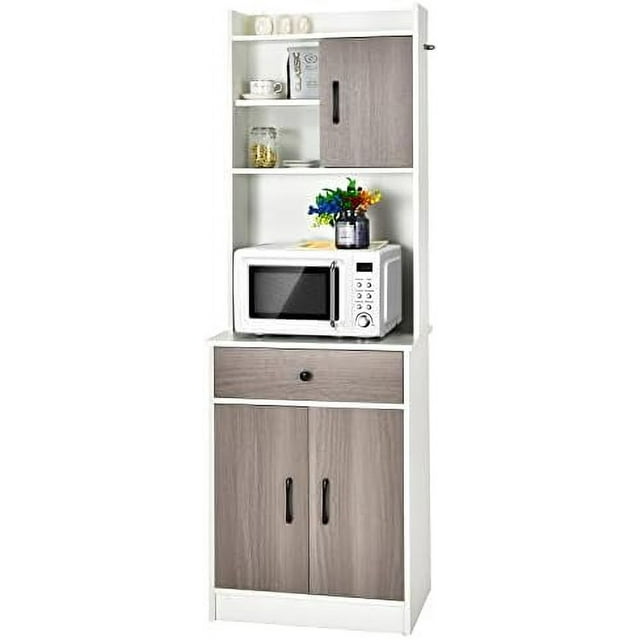 Kitchen Pantry 71\u201D Tall Buffet Hutch with