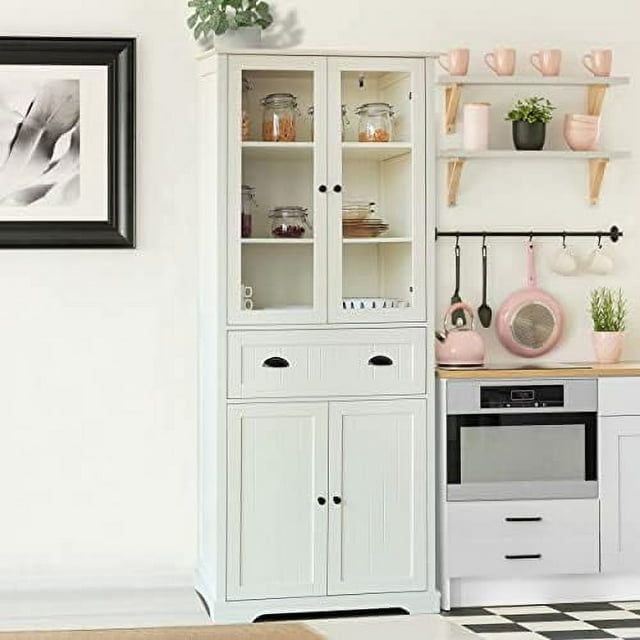 Kitchen Pantry 72" Freestanding Kitchen with Large