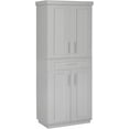 Kitchen Pantry Freestanding Tall Storage with 4 Doors