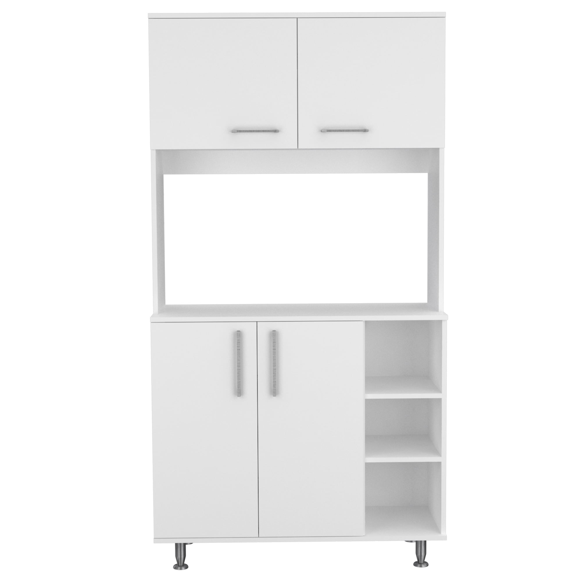 Kitchen Pantry Cabinet , White, 15.6 Inch Deep With Spacious Top ...